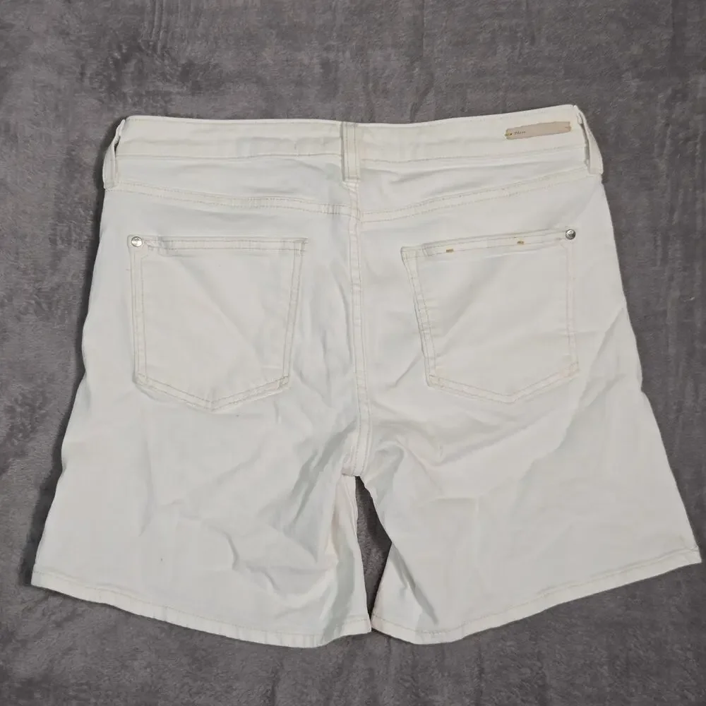 Pilcro Anthropologie Shorts Women’s 28 White Stet Denim Low Rise Jean Shorts - Picture 2 of 9